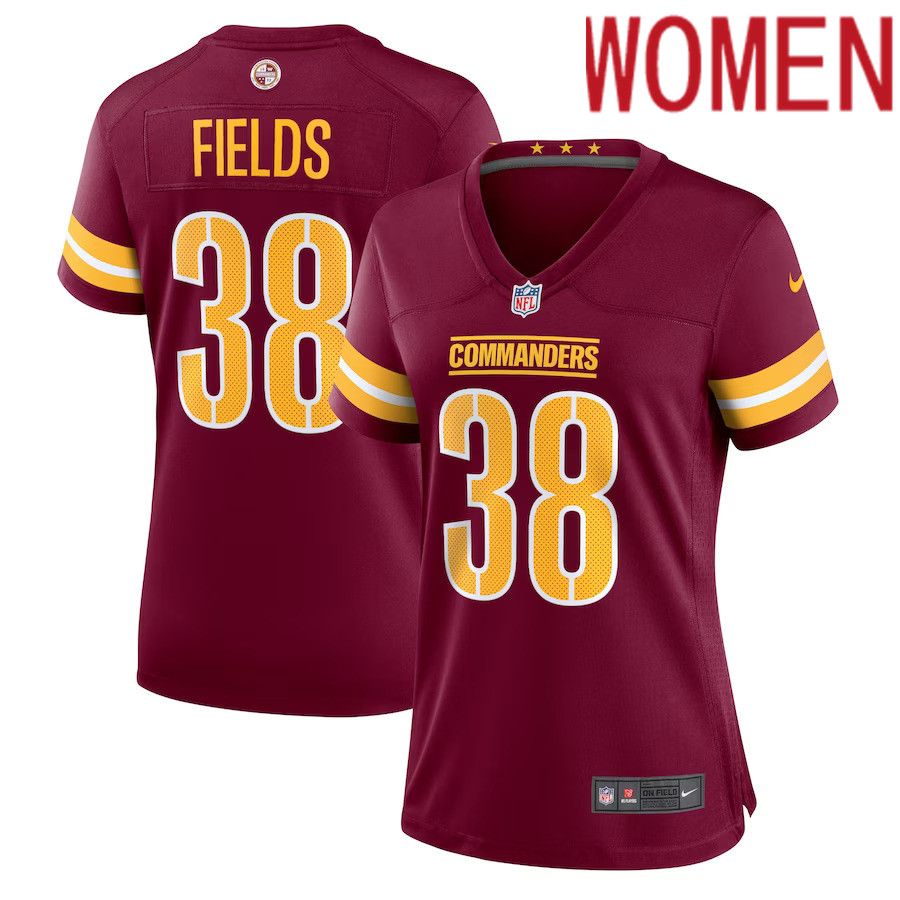 Women Washington Commanders #38 DaMarcus Fields Nike Burgundy Home Game Player NFL Jersey